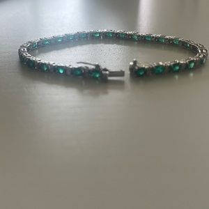 Green Emerald Tennis Bracelet